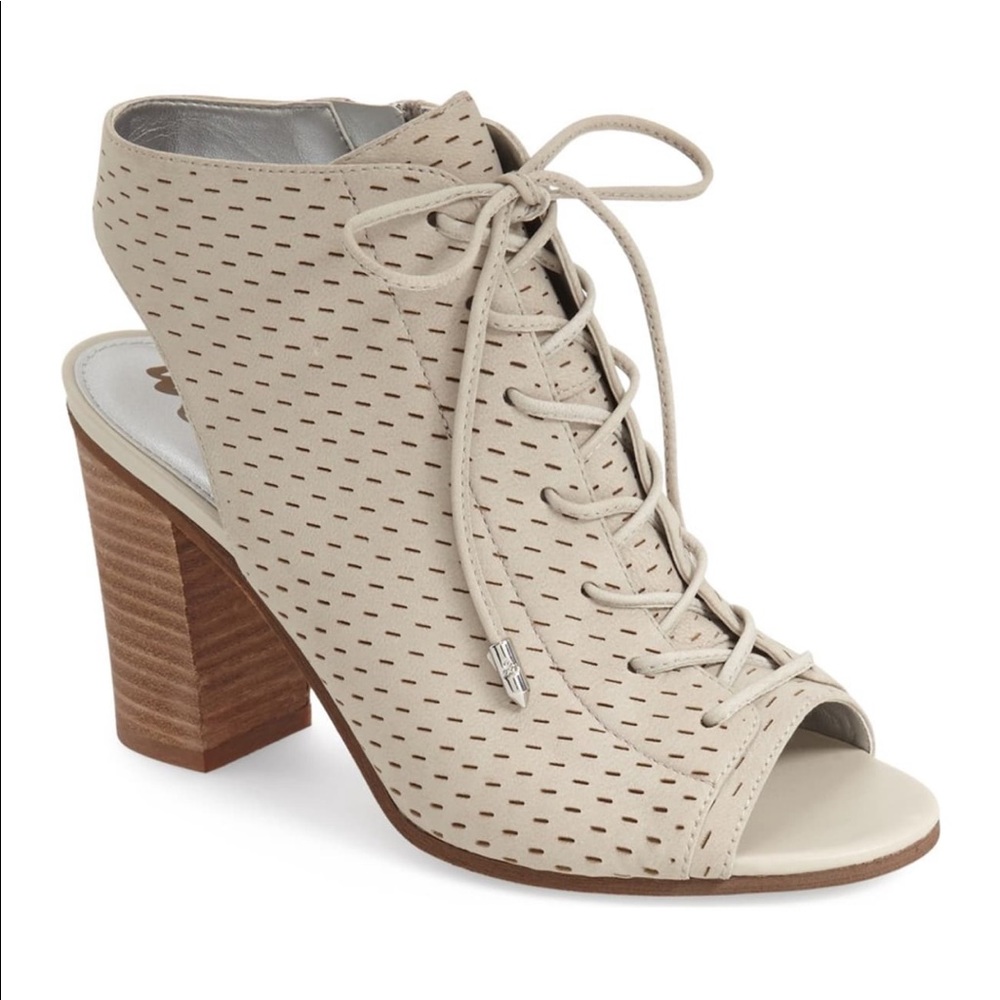 Sam Edelman "Ennette" Perforated Lace-Up Bootie.